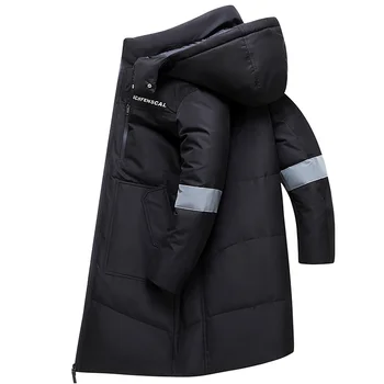 Erkekler 2023 Kış Yeni Artı Uzun Sıcak Ördek Aşağı Ceket Kalın Kaput Parkas Ceket Ceket Erkekler Rüzgar Geçirmez Cep Dış Giyim Kıyafetler Klasik