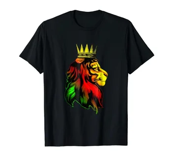 T-Shirt 2019 Moda Erkek REGGAE RASTA ASLAN Rastafarian Jamaikalı Müzik T-shirt
