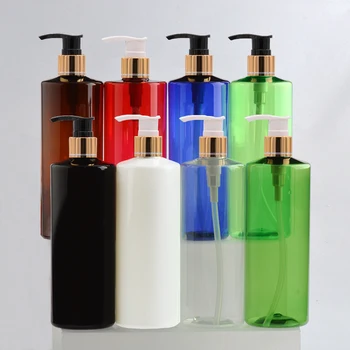 500ml Yüksek Kaliteli Losyon pompa şişeleri Siyah Beyaz Kozmetik Konteyner Sıvı Sabunluk Doldurulabilir duş şampuanı Jel Şişe