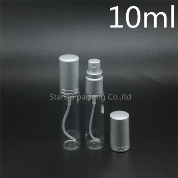 12 adet 10ML Örnek Alüminyum Parfüm Cam Şişe Atomizer 10cc Mini Sprey Şişesi Yağ Şişeleri