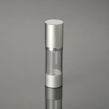 15 ML mat gümüş havasız şişe losyon emülsiyon serum likit fondöten beyazlatma özü kurtarma karmaşık kozmetik ambalaj