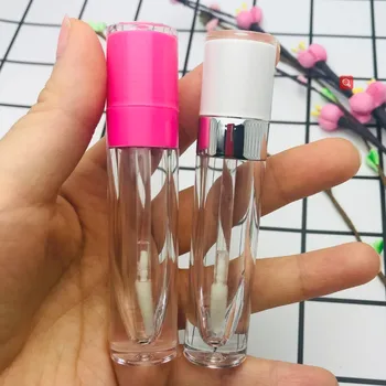 5ML Boş Dudak Parlatıcısı Tüp, DIY Plastik Zarif Sıvı Ruj Dudak balsam kabı, Yuvarlak mini lipgloss örnek şişesi Toptan