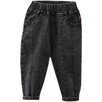 Erkek Kız Kot 2021 Yeni Bahar Sonbahar Giysileri 2-7 Yıl Rahat Yabancı Stil Çocuk Pantolon Kot Çocuklar için Bebek Pantolon