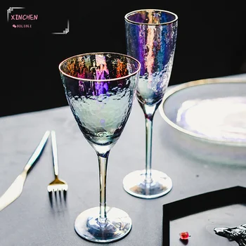 Fantezi Sihirli Renk Likör Kadeh Düğün şampanya flüt kadehler Lüks Restoran Ziyafet Tatlı kırmızı şarap İçecek Cam Grace Rom Fincan