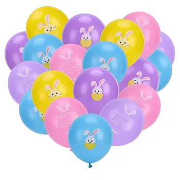 10-30 Adet Mutlu paskalya tavşanı Balonlar Set Tavşan Yumurta Lateks Balon Bleu Balon paskalya dekorasyonu Malzemeleri