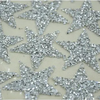 yıldız demir on kristal transferler tasarım motif demir on aplike yamalar sıcak düzeltme rhinestones motif tişört çanta