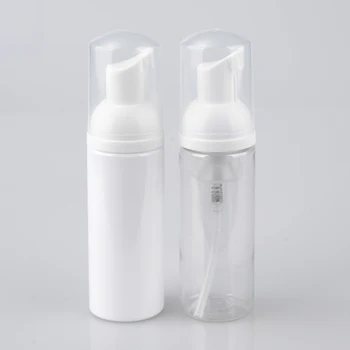 12x60ml 2oz kozmetik yüz Temizleyici yıkama kremi Plastik pet beyaz sıvı sabun köpük şişesi altın Losyon pompası