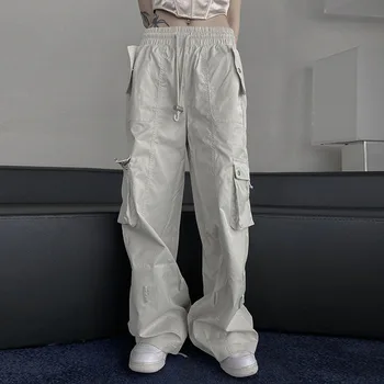 Yüksek Belli Y2K Pantolon Grunge Baggy Harajuku Fairycore Sevimli Kargo pantolon Streetwear Kadın Rahat Moda Pantolon