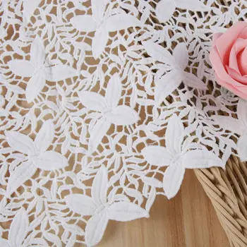 Gipür Çiçek Yerleşimi Dantel Kumaş Oymak Suda çözünür Dantel kumaş DIY Parti Düğün Gelin gece elbisesi Perde