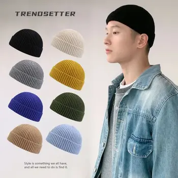 Xiaomi Örgü Kalınlaşmak Kap Kış sıcak Yün Şapka Erkekler Moda Şapka Başkanı Wrap Soğuk Şapka Erkek Moda Su Geçirmez Sıcak Kavun Cilt Şapka