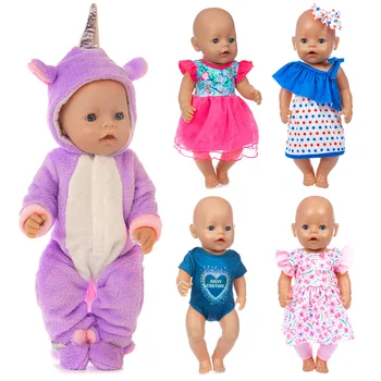 5 Adet / takım Takım Elbise Fit 17 inç 43cm oyuncak bebek giysileri Doğan Bebek Takım Elbise Bebek Doğum Günü Festivali Hediye