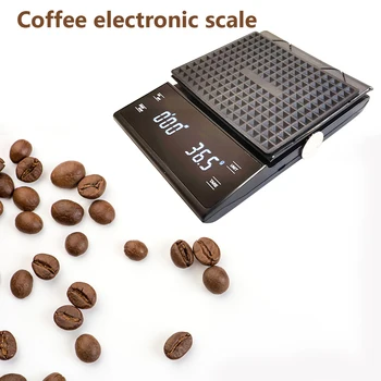 Dokunmatik Ekran Kahve Ölçeği Zamanlayıcı ile 3kg / 0.1 g Elektronik Yüksek Hassasiyetli mutfak tartıları için LED Ekran Ev Pişirme Pişirme