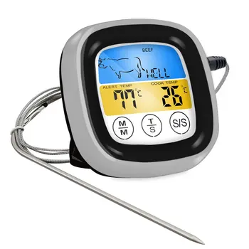 Gıda Pişirme BARBEKÜ Termometre dokunmatik LED Ekran Mutfak Aracı Fırın et termometresi