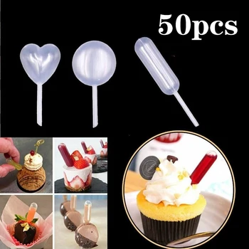 50 adet 4ml Sos Damlalıklı Cupcakes İçin Dondurma Sosu Ketçap Hamur İşleri Macaron Doldurulmuş Dağıtıcı Mini Sıkma Transfer Pipetleri