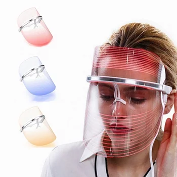 Profesyonel güzellik salonu ekipmanları 3 renk Led ışık terapisi maskesi