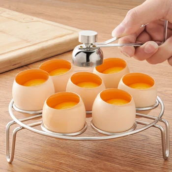 1 ADET Paslanmaz Çelik Yumurta Topper Kesici Yaratıcı Yendi Açacağı Ham Yumurta Kraker Ayırıcı Kabuk Açılış Aracı Mutfak Pişirme Araçları