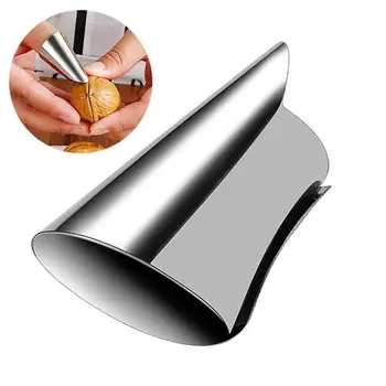 Mutfak Metal Parmak Koruyucu Uygun Paslanmaz Çelik Ayarlanabilir Fıstık Aracı Fasulye Aracı Somun Aracı Soyma Kaplama Kesim