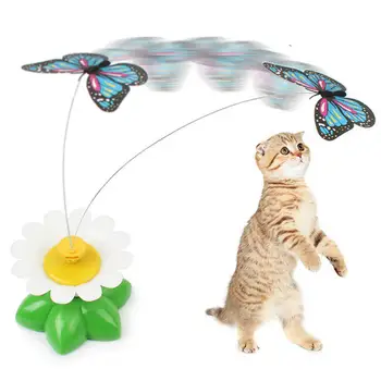 Komik Dönen Kuş Kelebek Oyuncaklar Kedi Oyun Çubuk Tel Kedi Teaser Scratch Oyuncak Pet Malzemeleri