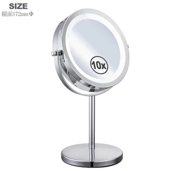 7.5 İnç Masaüstü Makyaj Aynası 2-Yüz ABS Ayna 5X Büyüteç Kozmetik Ayna LED bluetooth müzik ayna
