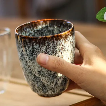 Ana Fincan Büyük Fırın Fırında Tianmu Seramik Tek Fincan Fincan çay bardağı shot bardakları Seti Kahve fincan seti