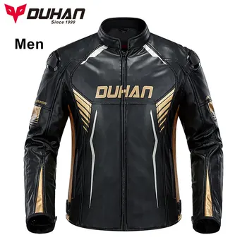 Duhan Motosiklet Ceket deri ceketler Güz Dayanıklı Lokomotif Moto yarış kıyafeti Sıcak Yansıtıcı Erkekler Kadınlar İçin