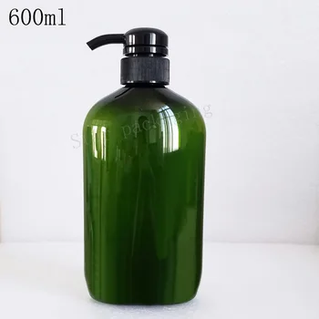 10X600ml Boş Şampuan Kabı Dağıtıcı Losyon Pompası, Sıvı Sabun Pompası Plastik Elips Şişe Yıkama, Jel, Vücut Losyonu