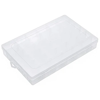 Küpe Kutusu saklama kutusu Takı saklama kutusu Şeffaf Plastik 36 Bölmeli Kapaklı Ve Ayarlanabilir Bölme(1 Adet)