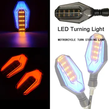Bir Çift motosiklet LED dönüş sinyal ışıkları Evrensel motosiklet parçaları araba aksesuarları