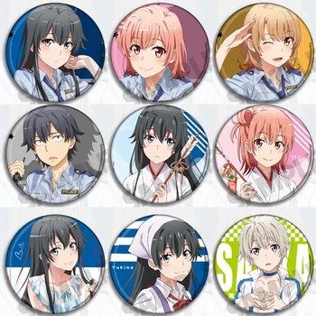 9 adet Anime Rozeti Benim Gençlik Romantik Komedi Yanlış, Beklediğim Gibi Hikigaya Hachiman Pin Broş Düğmesi