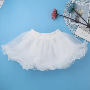 Çiçek Kız Elbise Jüpon Beyaz Çocuk Kız 3 Katmanlar Organze Petticoat Kabarık Etek Kayma Düğün Petticoats Bale Etekler Tutu