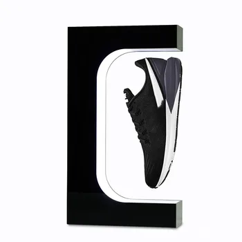 220 Manyetik 360 Rotasyon Ekran Standı Levitasyonunun LED Yüzen Ayakkabı Sneaker Standı Ev Dekor Ayakkabı Sneaker Ekran Standı YENİ