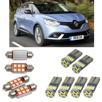 Iç led Araba ışıkları Renault grand scenic 4 r9 2016 araba aksesuarları bagaj lambası Plaka Lambası 6 adet