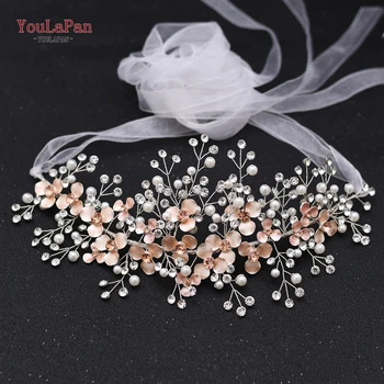 YouLaPan SH306 Moda Kadın Kemer düğün elbisesi Kemer Çiçek Inci Kemer Bayan Resmi elbise kemeri s Gül Altın Düğün bel kemeri