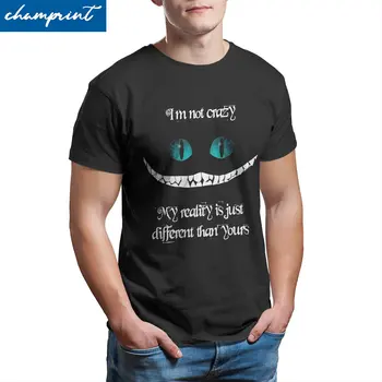 Erkek T-Shirt Kötü Kedi Eğlence Saf Pamuk Tee Gömlek Kısa Kollu Komik Karikatür T Shirt yuvarlak Boyun Üstleri Hediye Fikri