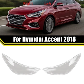 1 Çift Sol+Sağ Araba Far Kabuk Abajur Kafa aydınlatma koruması Hyundai Accent 2018 2019 İçin