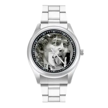 Michelangelo David Dil quartz saat Heykeli Balıkçılık Güçlü kol saati Çelik Tasarım Moda Bayan Kol Saati