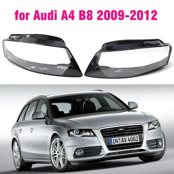 1 adet Araba ön far camı Kapağı Audi A4 B8 S4 2009 2010 2011 2012 Otomatik Abajur Kapakları