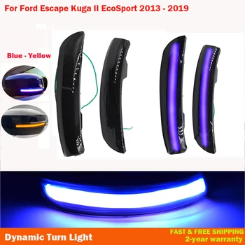 Ford Escape Kuga II EcoSport 2013-2019 Dinamik Flaşör LED dönüş sinyal ışıkları Yan Ayna gösterge Lambası