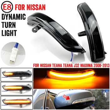 LED sinyal lambası Nissan Teana İçin J32 Maxima Dinamik Yan Ayna Sıralı Göstergesi Flaşör 2008 2009 2010 2011 2012 2013