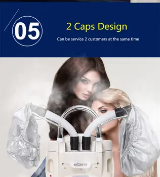 Salon Olmalıdır 2 kafaları O3 Ozon saç bakım makinesi termal saç tedavi makinesi saç processer saç vapur