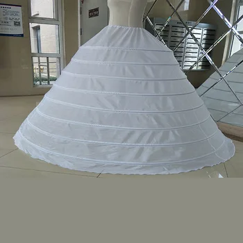 8 Çemberler Kabarık Düğün Kombinezon Gelin Beyaz Elbise 130 cm Maksimum Çapı 150 cm 2022
