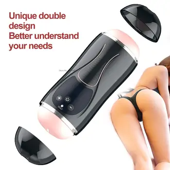 Seks oyuncakları Anal Vajina şarj Gerçek Pussy erkek Masturbator masaj ısıtma otomatik güçlü emme mastürbasyon kupası erkekler için