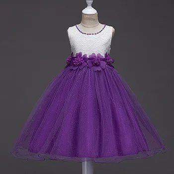 Prenses Dans Elbise Kızlar için Sahne Giyim dans elbiseleri Oryantal Dans Kostümleri Çocuklar için 7 Renk D0072 Şeffaf Etek Aplikler