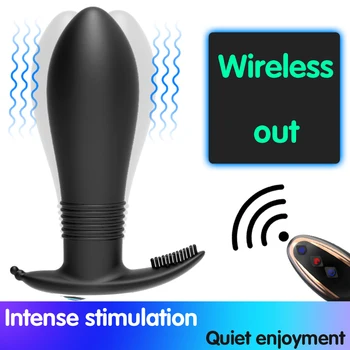Silikon Anal Plug Vibratör Seks Oyuncakları Erkekler İçin prostat masaj aleti Kadın G-spot Teşvik Kablosuz Uzaktan Vibratörler Yapay Penis Butt Plug