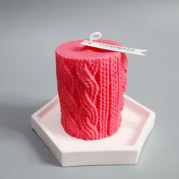 DIY Örgü Şekli Silikon Kek Kalıpları Doğum Günü Düğün Mum Sabun Craft Kalıpları Çikolata Fondan Pişirme Dekorasyon Araçları