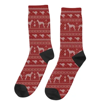 Çirkin noel kazağı köpek baskı Greyhound Noel Baba Noel çorap stuffers Hediye Erkekler ve Kadınlar Gençler İçin Çorap