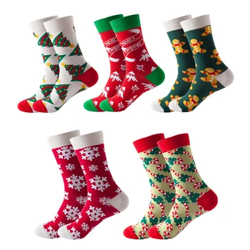 Yeni çorap kadın sonbahar ve kış Avrupa ve Amerika Birleşik Devletleri ıns rüzgar Noel çorap tüp çorap Noel çorap