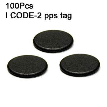 Yüksek Sıcaklık Su Geçirmez Kumaş Tekstil Yıkanabilir 13.56 MHz RFID Çamaşır Etiketi 30mm I CODE2 Çip Siyah PPS Giysi Etiketi 100 Adet
