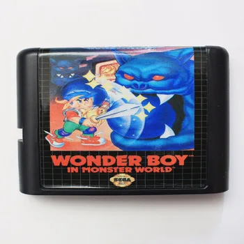 Wonder Boy 16 bitlik MD Oyun Kartı Için Sega Mega Sürücü Genesis