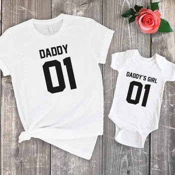 Baba ve Ben Kıyafetler Mektup Moda Kız Elbise Aile 2022 Yaz Baba ve Kızı Gömlek Bestfriend Eşleşen Kıyafetler